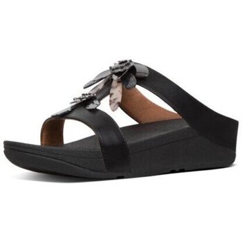 Chaussures Femme Mules FitFlop FINO DRAGONFLY SLIDE BLACK Noir