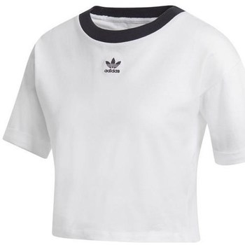 Vêtements Femme T-shirts manches courtes adidas Originals Crop Top Blanc, Noir