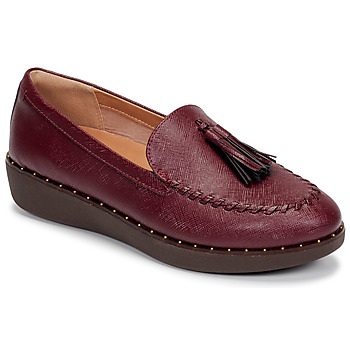 Chaussures Femme Mocassins FitFlop PETRINA PATENT LOAFERS Rouge