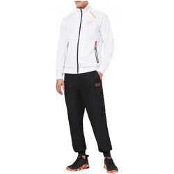 Vêtements Homme Ensembles de survêtement Giorgio Armani printed textured zip-up lightweight jacket Ensemble de Blanc