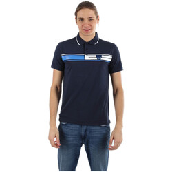 Vêtements Homme Polos manches courtes Emporio Armani EA7 Evolution Lace-Up Racer Trainers Polo EA7 Emporio Bleu