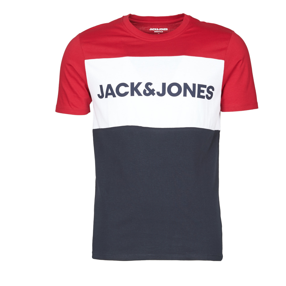 Vêtements Homme T-shirts manches courtes zip-up hooded sweater Blue JJELOGO BLOCKING Rouge