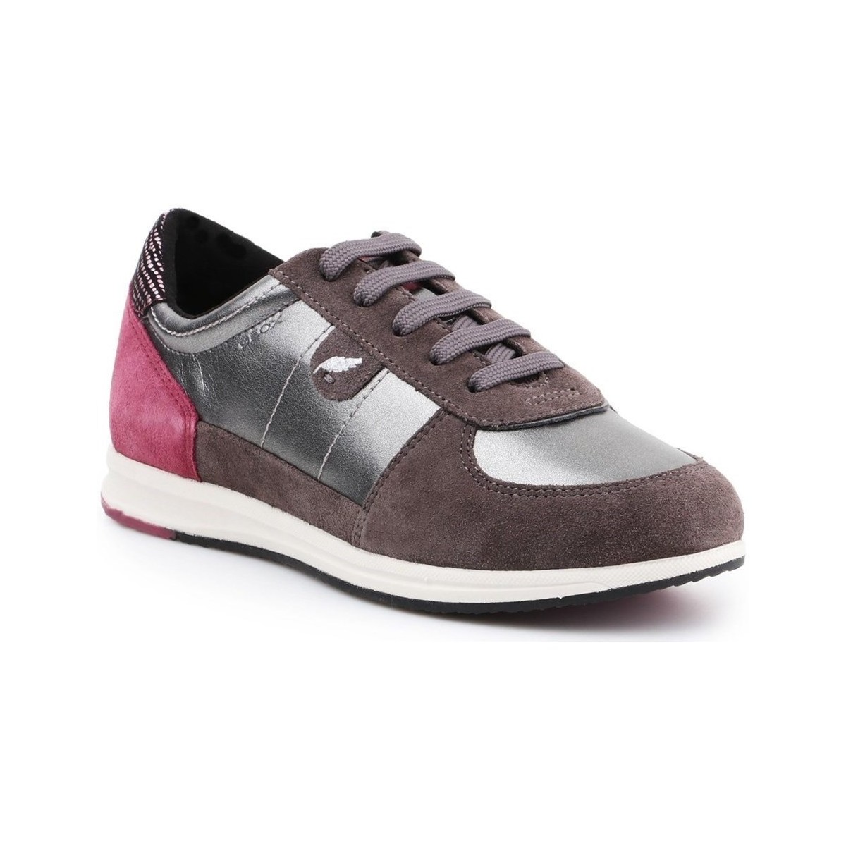 Chaussures Femme Baskets basses Geox D Avery Marron, Argent, Rose