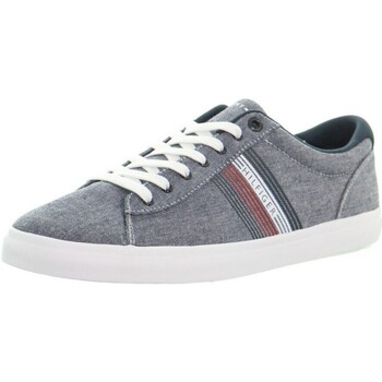 Chaussures Homme Baskets mode Tommy Hilfiger Chaussures en toile homme  ref_49921 Gris Gris