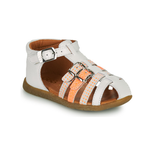 Chaussures Fille Coco & Abricot GBB PERLE Blanc / Orange