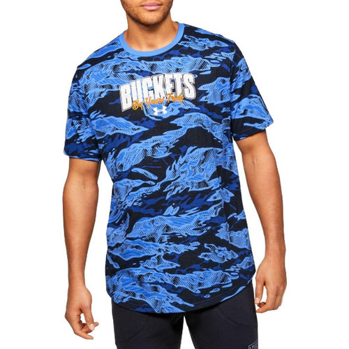 Vêtements Homme T-shirts manches courtes Under heatgear ARMOUR Baseline Verbiage Tee Bleu