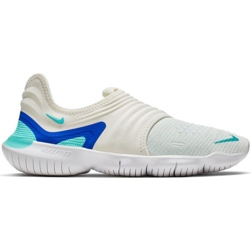 Chaussures Femme Running / trail Nike Herenschoen Free RN Flyknit 30 Creme, Bleu