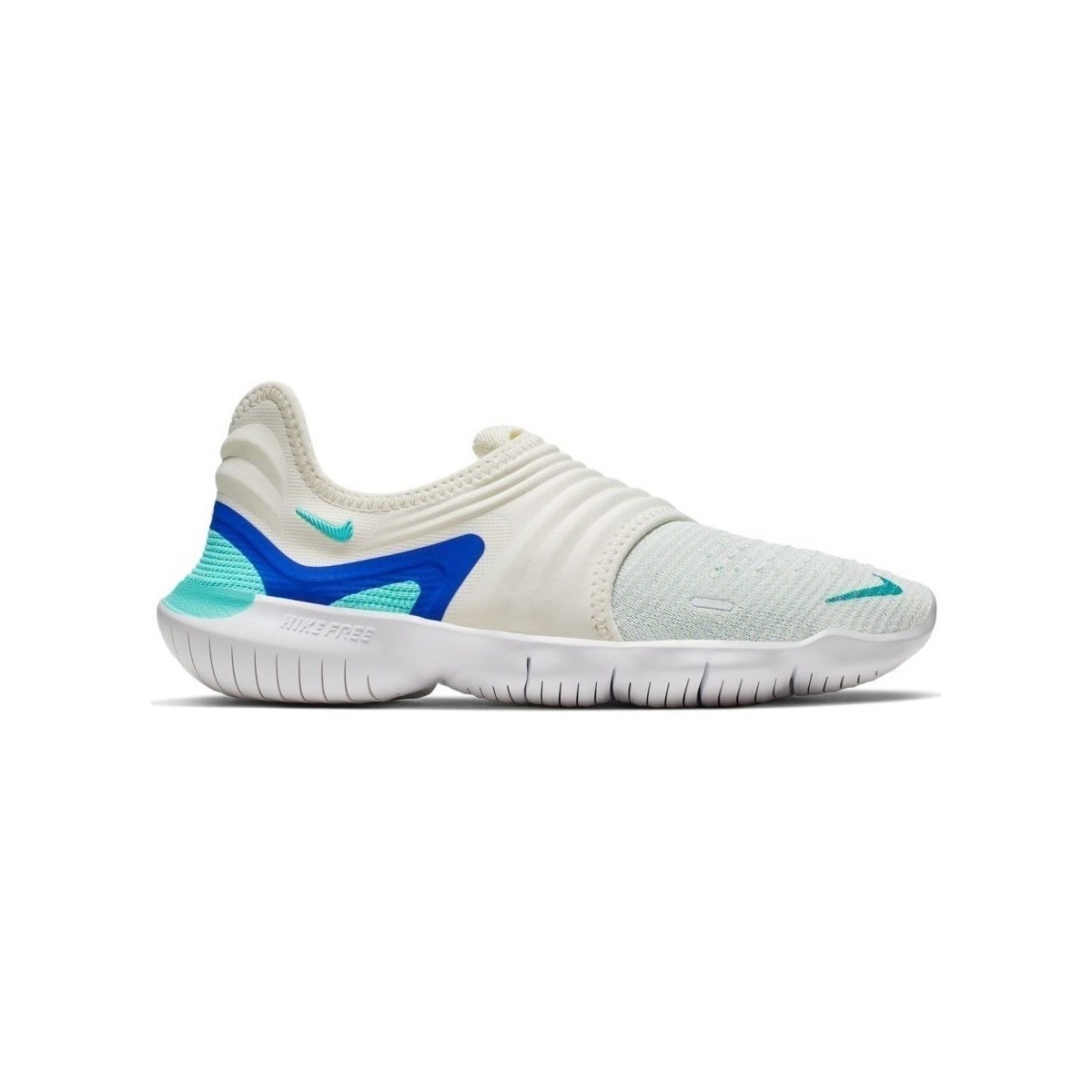 Chaussures Femme Running / trail Nike Free RN Flyknit 30 Bleu, Creme