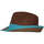 Accessoires textile Chapeaux Chapeau-Tendance Chapeau Trilby paille IDGIG Bleu turquoise