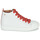 Chaussures Fille Baskets montantes Little Mary SASHA (VE014) Blanc / Rouge