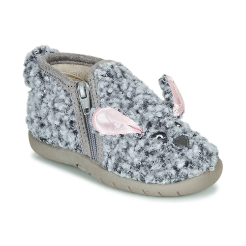 Chaussures Enfant Chaussons Little Mary LAPINZIP Gris