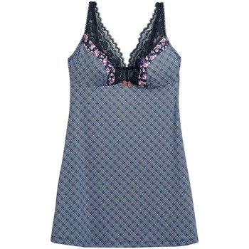 Vêtements Femme Pyjamas / Chemises de nuit Pomm'poire Nuisette indigo/caramel Débutante bleu