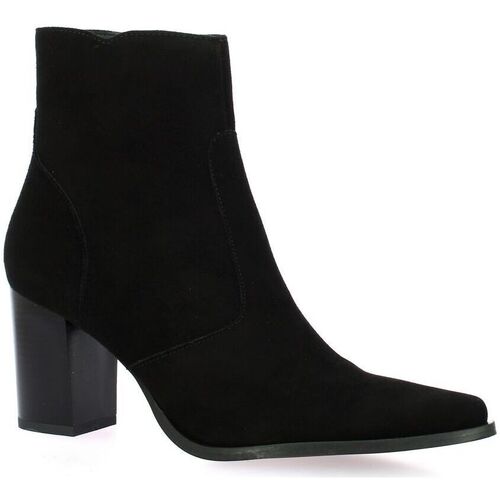 Chaussures Femme Ecru Boots Vidi Studio Ecru Boots cuir velours Noir