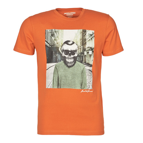 Vêtements Homme T-shirts PFN manches courtes Jack & Jones JORSKULLING Orange