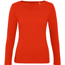 Vêtements Femme T-shirts manches longues B And C TW071 Rouge orangé