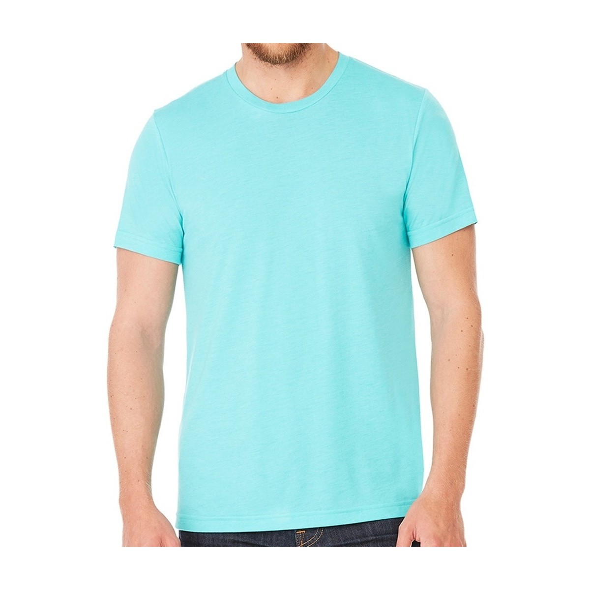 Vêtements T-shirts manches longues Bella + Canvas Tri-Blend Bleu