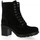Chaussures Femme Boots Paoyama Rangers cuir velours Noir