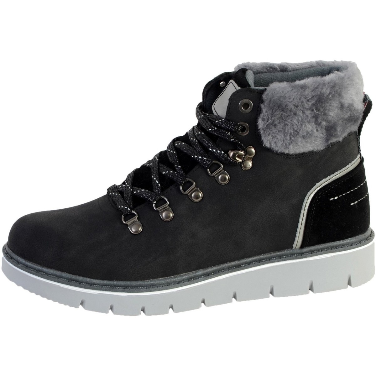 Chaussures Femme Boots KLEIN ASH Sneakers mit Schnürung Weißry Boots KLEIN CI3862 Noir