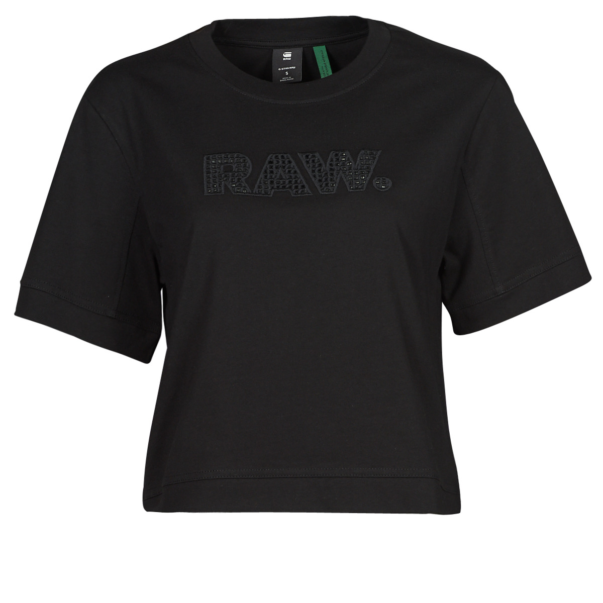 Vêtements Femme T-shirts amp manches courtes G-Star Raw BOXY FIT RAW EMBROIDERY TEE Noir
