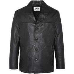 Vêtements Homme Vestes en cuir / synthétiques Schott LCMAINE2 BLACK Noir