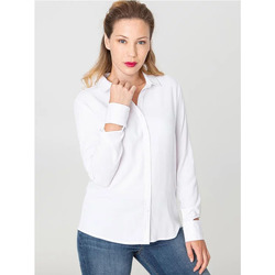Vêtements Femme Dior Oblique Patch Cashmere And Wool Beige Hoodie TBS Chemise SELMACHE Blanc