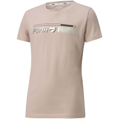 Vêtements Fille T-shirts manches courtes Puma T-shirt Alpha Graph Orange
