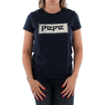Vêtements Femme T-shirts manches courtes Pepe Wool jeans MARLEY PL504254 594 DULWICH Bleu