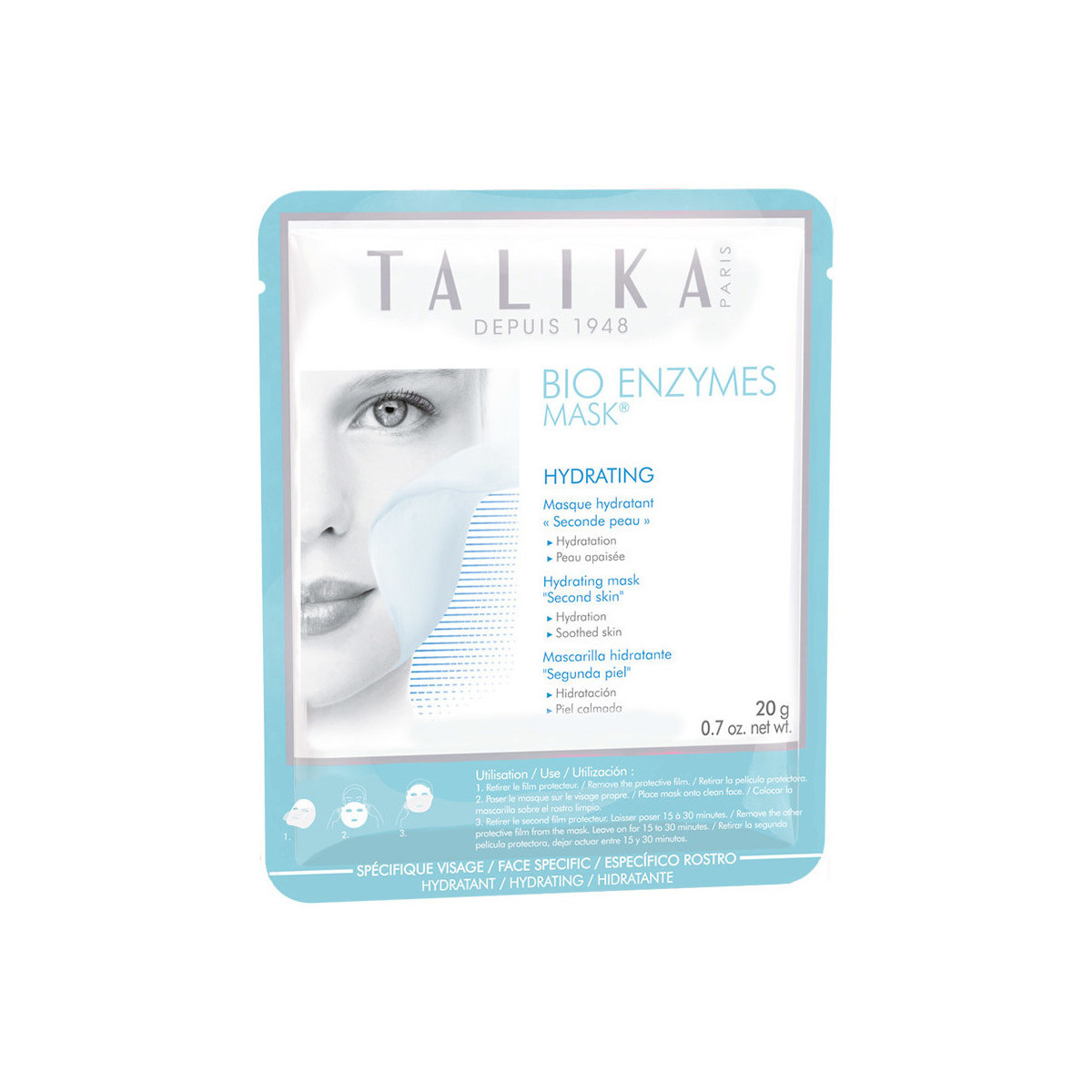 Accessoires textile Femme Masques Talika Bio Enzymes Hydrating Mask 20 Gr 