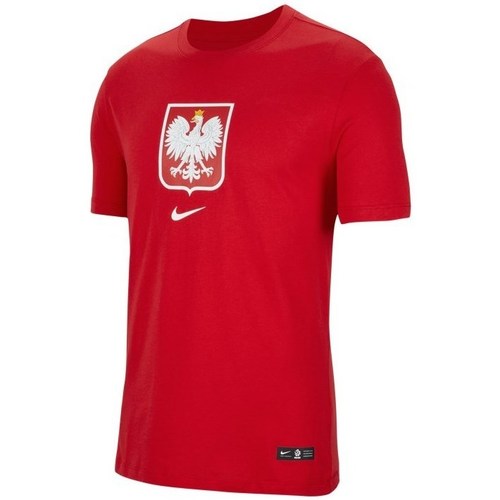 Vêtements Garçon T-shirts manches courtes for Nike JR Polska Crest Rouge