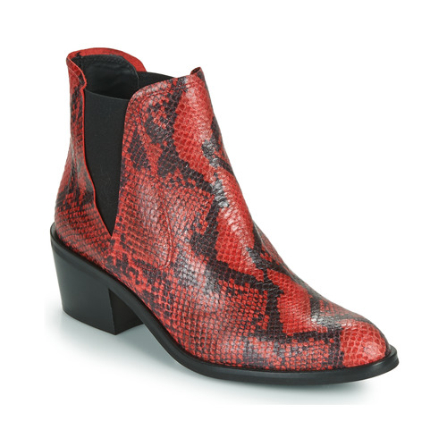 Boots Fericelli NIAOW Noir / rouge - Livraison Gratuite 