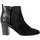 Chaussures Femme Boots The Divine Factory Bottines Talon Noir