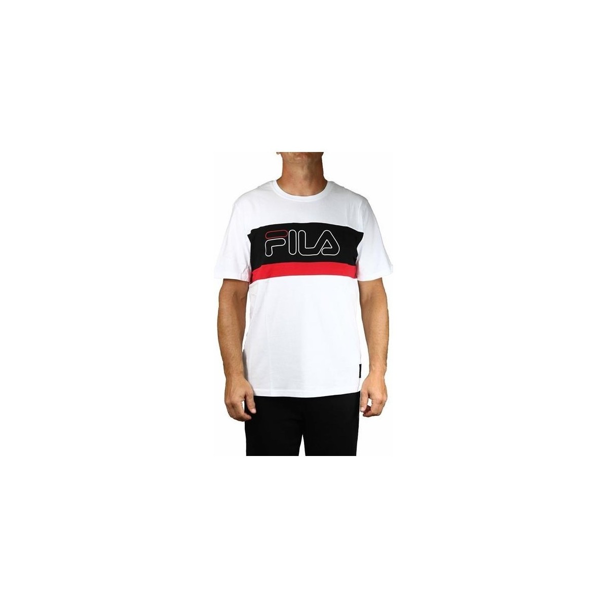 Vêtements Homme T-shirts manches courtes Fila Men Laurens Tee Noir, Blanc, Rouge
