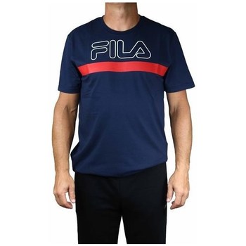 Vêtements Homme T-shirts manches courtes alongside Fila Men Laurentin Tee Bleu marine, Rouge