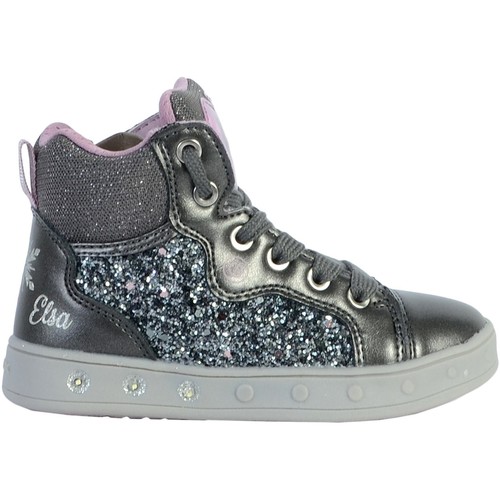Chaussures Fille Baskets montantes Geox Basket Montante J Skylin G.A - GL.TEX+PR.SYN Gris