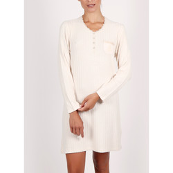 Vêtements Femme Pyjamas / Chemises de nuit Admas Chemise nuit manches longues Soft Forest ivoire Blanc