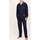 Vêtements Homme Pyjamas / Chemises de nuit Admas Tenue d'intérieur pyjama pantalon chemise Mazarine Bleu