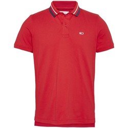 Vêtements Homme Polos manches courtes Tommy Jeans Polo  ref_50489 Rouge Rouge