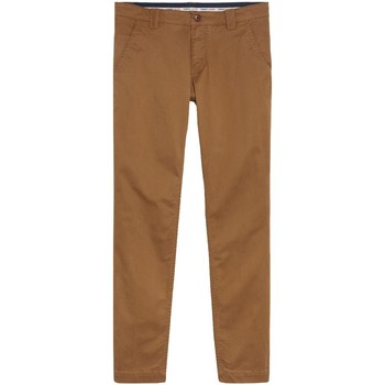 Vêtements Homme Pantalons 5 poches Tommy Jeans Pantalon chino  ref_50359 GWJ Camel Marron