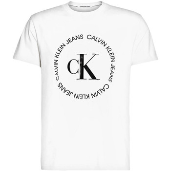 Vêtements Homme T-shirts manches courtes Calvin Klein Jeans Logo ring Blanc