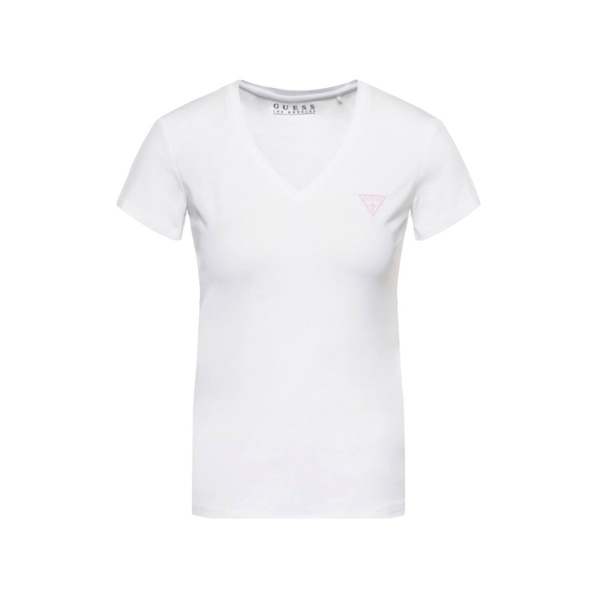 Vêtements Femme T-shirts manches courtes Guess Mini triangle Blanc