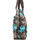 Sacs Femme Sacs porté main DDP Sac shopping  marron motif fleur Bleu turquoise Multicolore