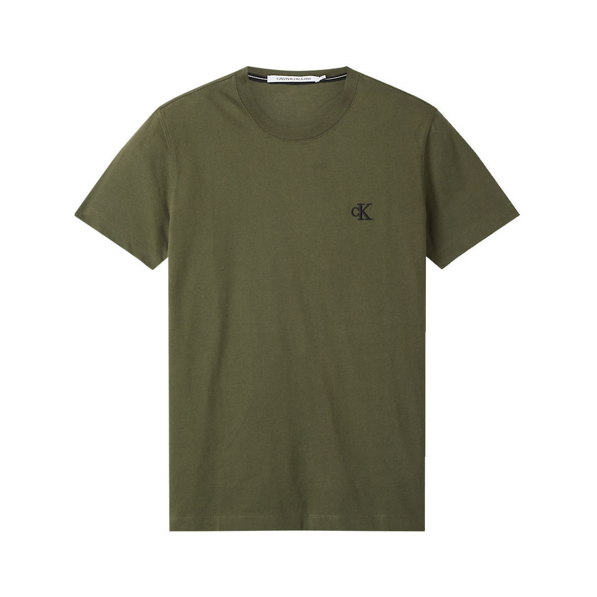 Vêtements Homme T-shirts & Polos Calvin Klein Jeans T-shirt slim  ref_50530 LDD Kaki Vert