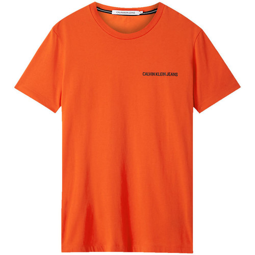 Vêtements Homme T-shirts & Polos Calvin Klein Jeans T-shirt  ref_50533 XAQ Orange Orange