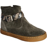 Chaussures Fille Boots Pom d'Api Mousse Twist Anthracite