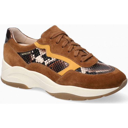 Chaussures Femme Bougies / diffuseurs Baskets en cuir vernis ROMANE Marron