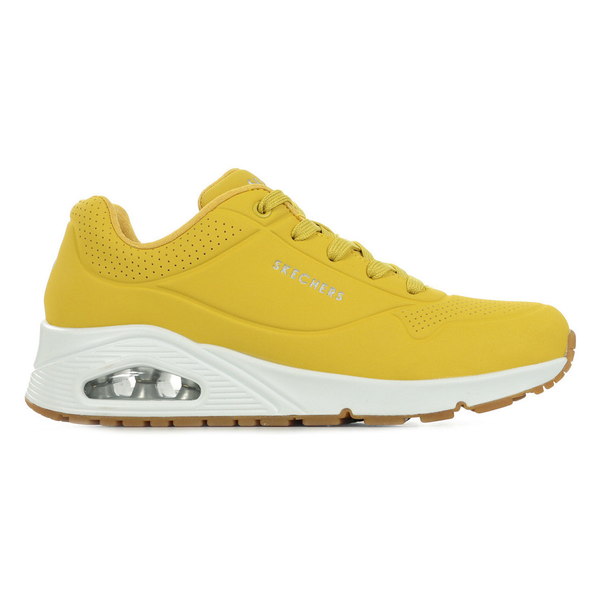 Chaussures Femme Baskets mode copper Skechers Uno Stand On Air Jaune