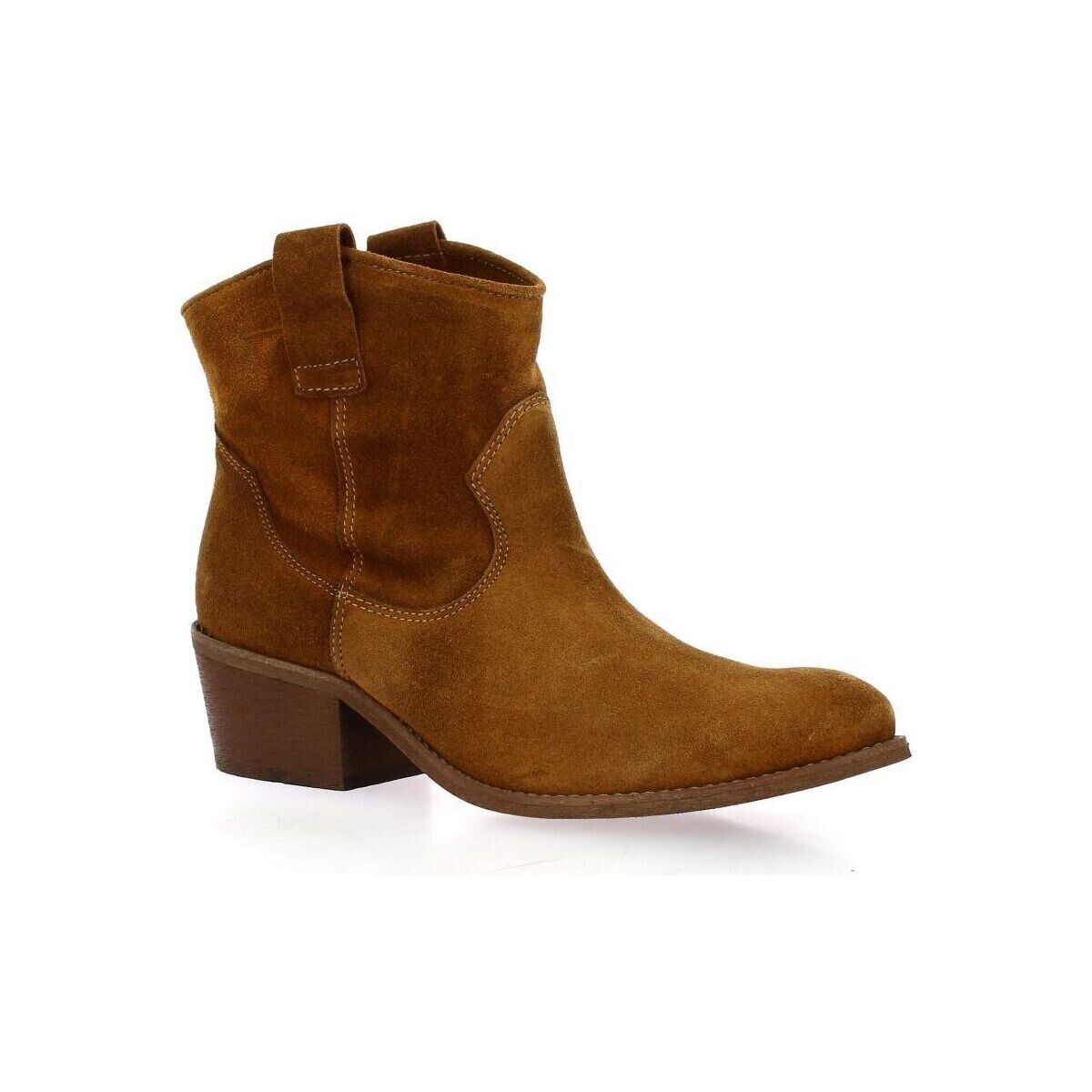 Chaussures Femme Boots sugar-sweet Exit Boots sugar-sweet cuir velours Marron