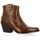 Chaussures Femme Bottes Exit Boots cuir croco Marron