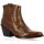 Chaussures Femme Bottes Exit Boots cuir croco Marron