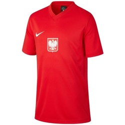 Vêtements Garçon T-shirts manches courtes Nike JR Polska Breathe Football Rouge